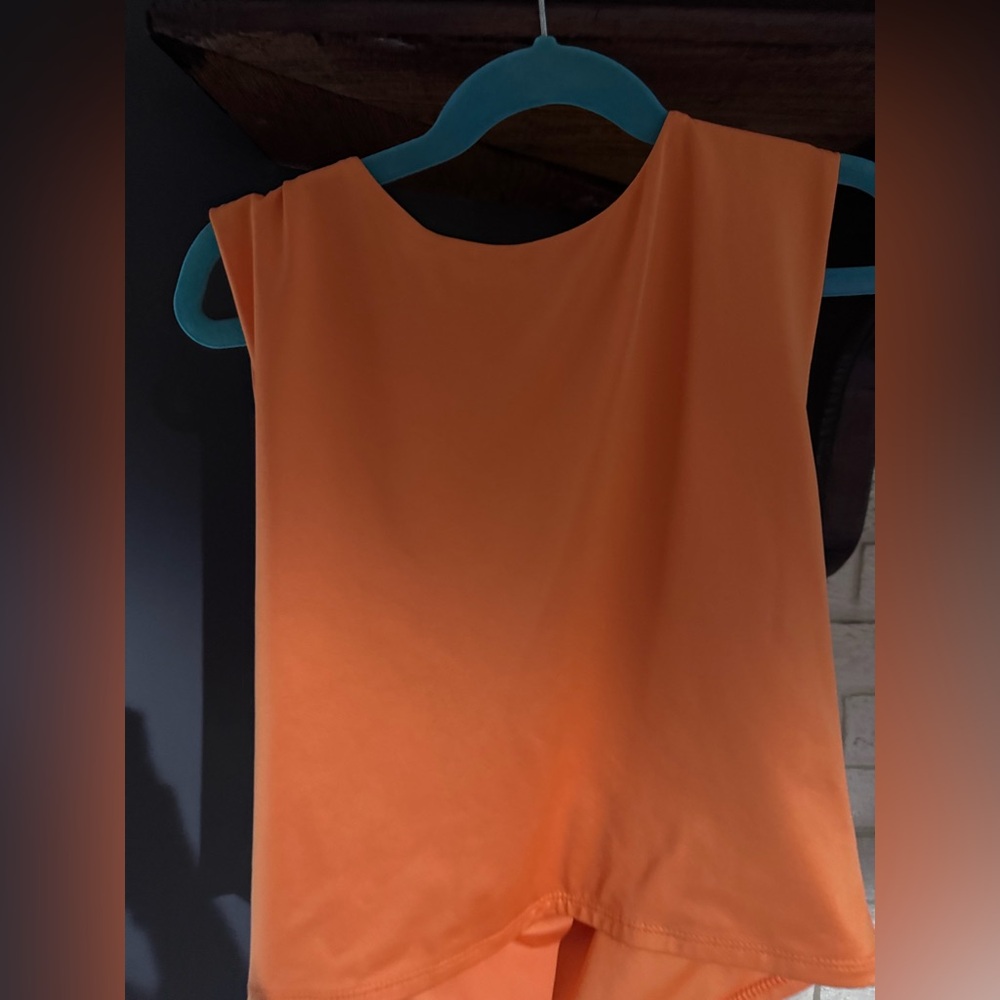 Vibrant Orange Sleeveless Top